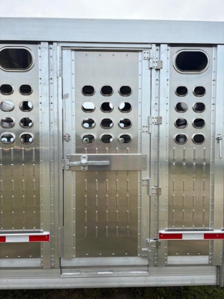 New 2027 EBY 6'11x24 Tandem 14K Livestock Trailer W/ Punch Sides & Floating Front Gate