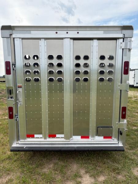 New 2027 EBY 6'11x24 Tandem 14K Livestock Trailer W/ Punch Sides & Floating Front Gate