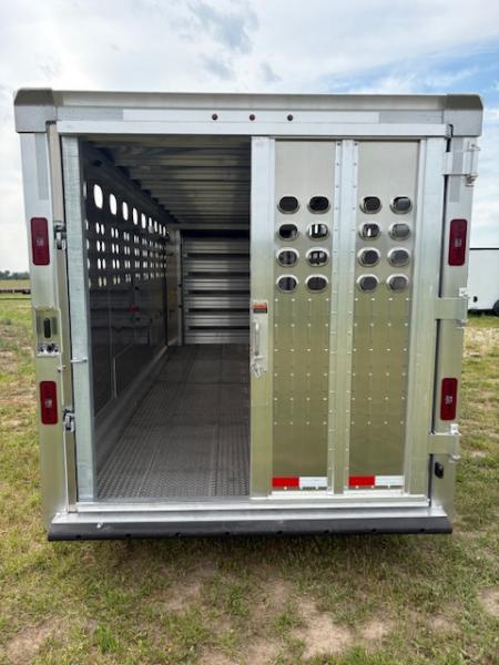New 2027 EBY 6'11x24 Tandem 14K Livestock Trailer W/ Punch Sides & Floating Front Gate