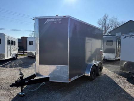 New 2026 Homesteader Trailer 7x12x7 Intrepid HD Ramp Door Package W/ 5200# Axles & Polycor Cargo / Enclosed Trailer