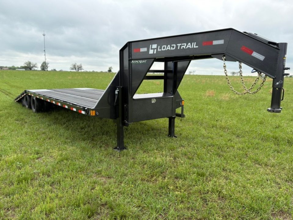 New 2026 Load Trail 102x32 Tandem 24K GN Hydrotail W/ 12' Tail, Hydro Jacks, & Full Blackwood Floor