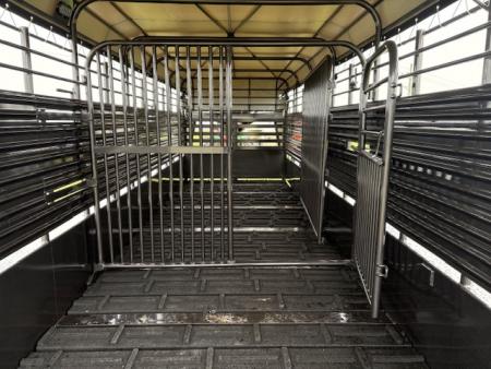 New 2026 Coose 6'8x24 Tandem 14K Livestock Trailer W/ Butterfly Back Gate, Rubber Cleated Floor, & 2 Cut Gates