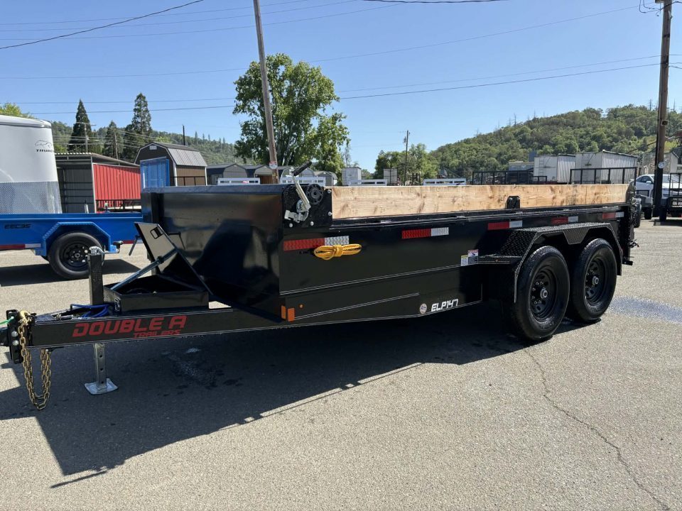 New DUMP 2027 DOUBLE A ELP147-14 7X14 TANDEM AXLE 14000 GVWR TRAILER