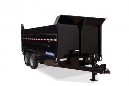 New 7 x 14 Sure-Trac HD Telescopic 4ft High Sides Dump Trailer 14k
