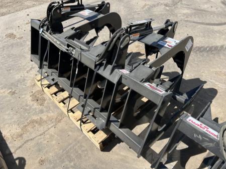 New 2026 Stout 72" Skid Steer Brush Grapple Bucket Attachment