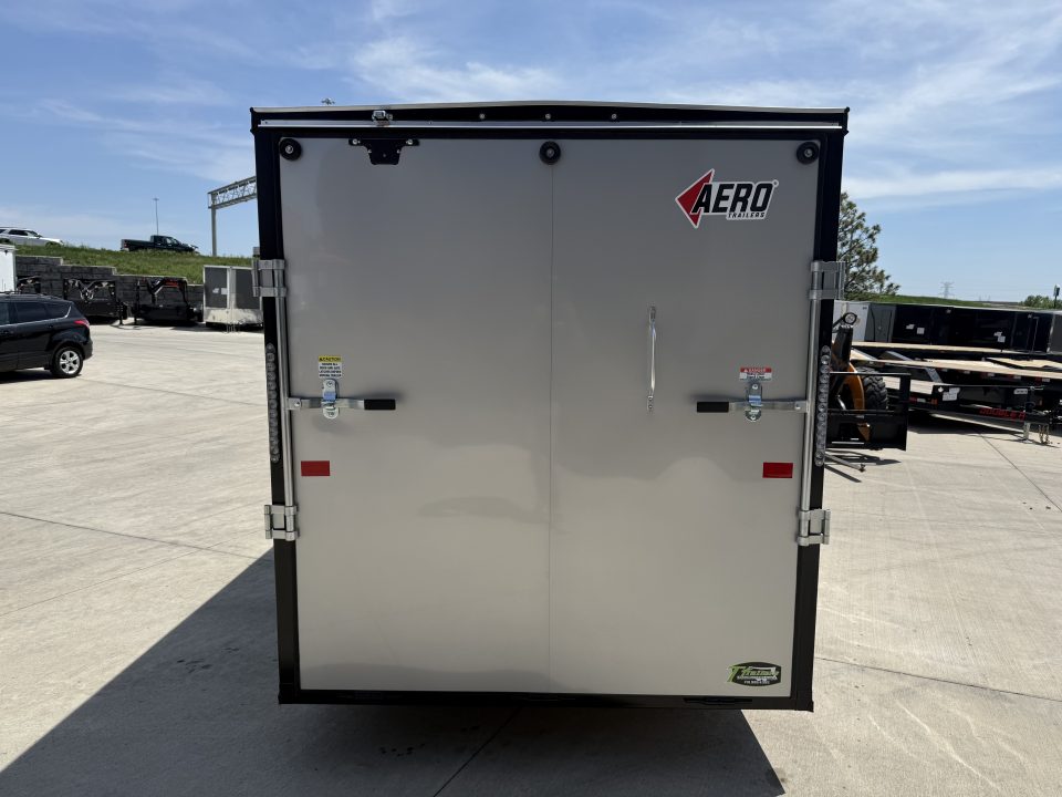 New NEW 2026 AERO 6x12 +2 V WHITE Interior QUALITY Enclosed Rear Ramp Cargo Trailer