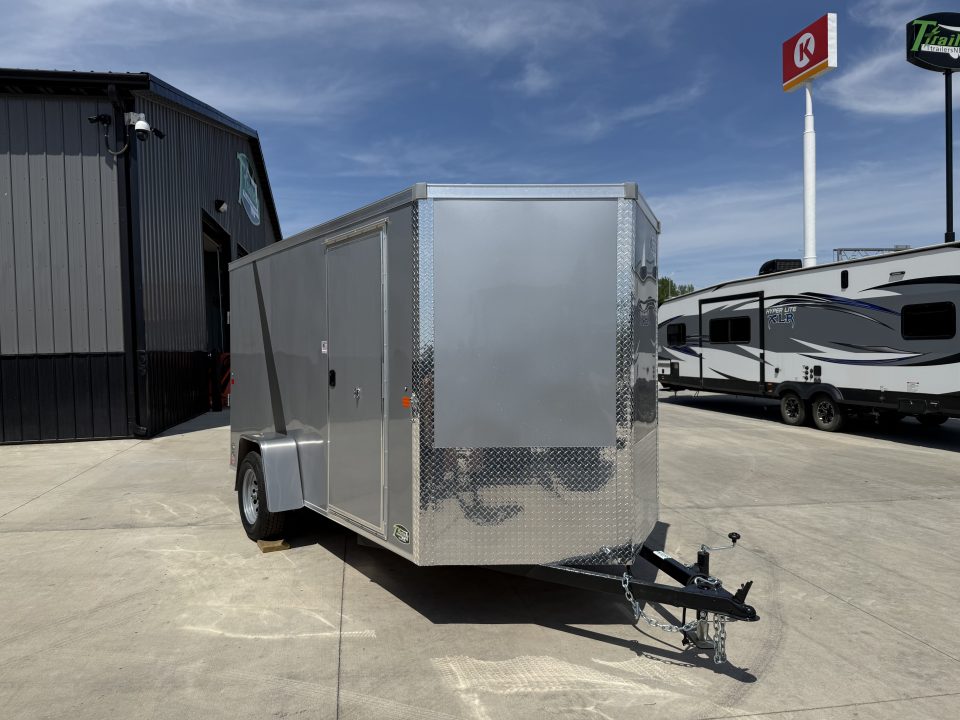 New NEW 2026 AERO 6x12 +2 V WHITE Interior QUALITY Enclosed Rear Ramp Cargo Trailer
