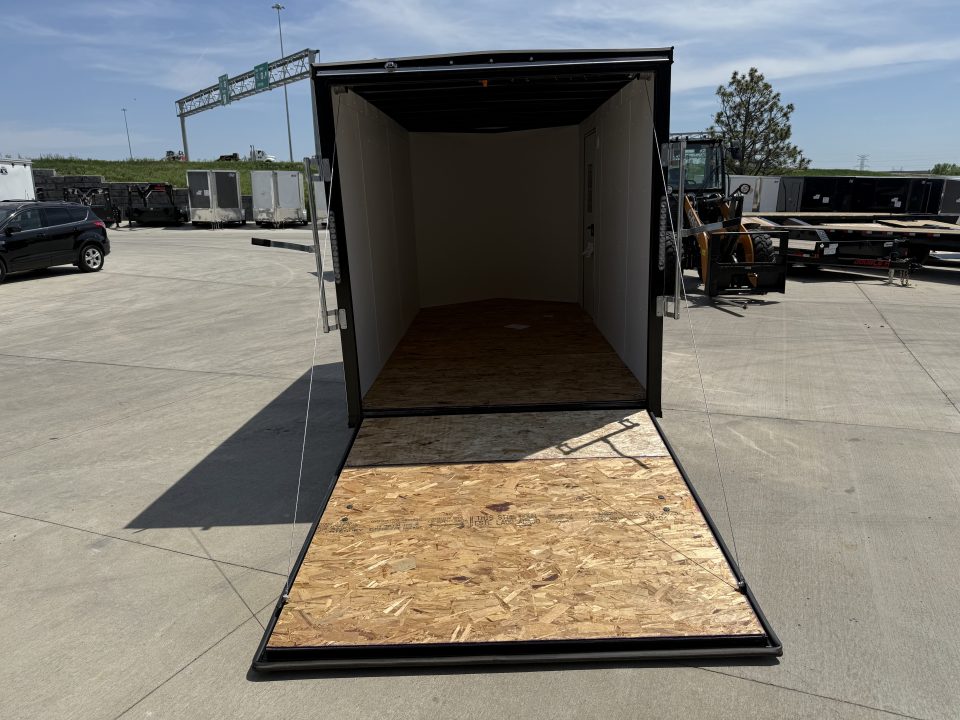 New NEW 2026 AERO 6x12 +2 V WHITE Interior QUALITY Enclosed Rear Ramp Cargo Trailer