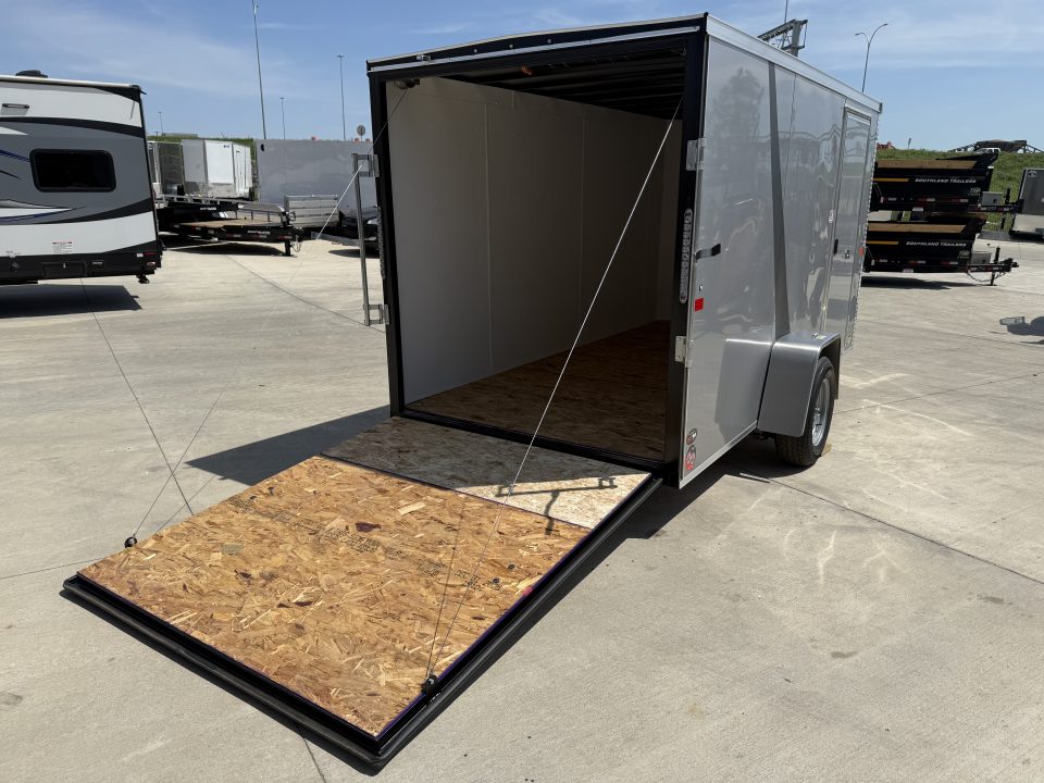 New NEW 2026 AERO 6x12 +2 V WHITE Interior QUALITY Enclosed Rear Ramp Cargo Trailer