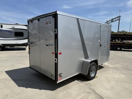 New NEW 2026 AERO 6x12 +2 V WHITE Interior QUALITY Enclosed Rear Ramp Cargo Trailer