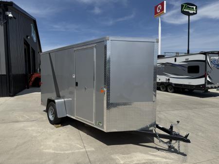 New NEW 2026 AERO 6x12 +2 V WHITE Interior QUALITY Enclosed Rear Ramp Cargo Trailer