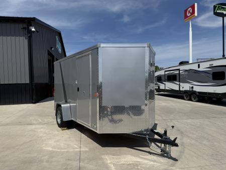 New NEW 2026 AERO 6x12 +2 V WHITE Interior QUALITY Enclosed Rear Ramp Cargo Trailer