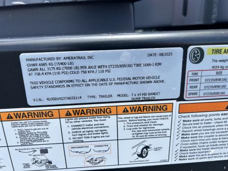 New 2026 Amera Trail 7X14 HD BANDIT DUMP TRAILER Dump Trailer