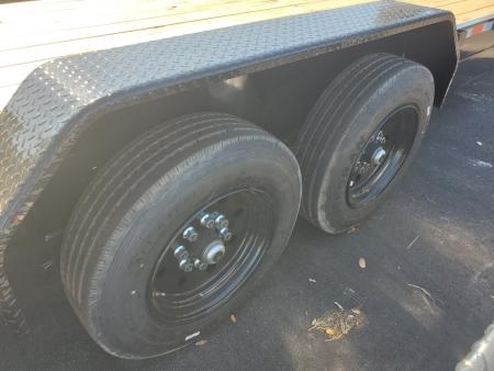 New 2026 Down 2 Earth Trailers 7X20 TANDEM AXLE 17600 GVWR Equipment Trailer WITH 17.5" WHEELS/16 PLY TIRES AND STAND UP EQUIPMENT RAMPS