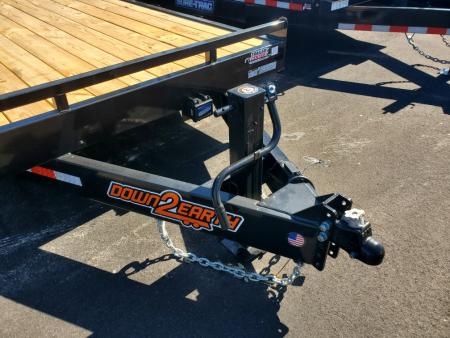 New 2026 Down 2 Earth Trailers 7X20 TANDEM AXLE 17600 GVWR Equipment Trailer WITH 17.5" WHEELS/16 PLY TIRES AND STAND UP EQUIPMENT RAMPS