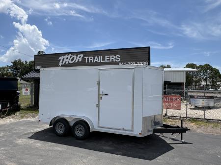 New 2026 Covered Wagon Trailers 7X14 TA 7FT INT HT, 16  OC ROOF POLYCORE Cargo / Enclosed Trailer
