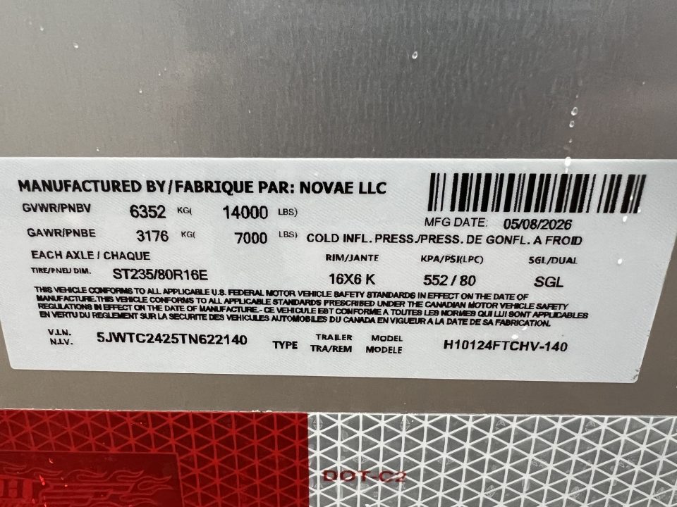 New 2026 H&H Trailers 24' Cargo H10124FTCHV-140 Cargo / Enclosed Trailer