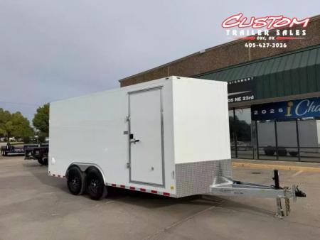 New #002609 2026 CELLTECH TA5 8.5 X 16 TANDEM AXLE ALL STEEL ENCLOSED 14K W/ REAR RAMP DOOR