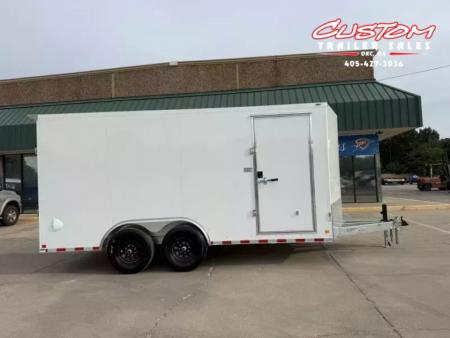 New #002609 2026 CELLTECH TA5 8.5 X 16 TANDEM AXLE ALL STEEL ENCLOSED 14K W/ REAR RAMP DOOR