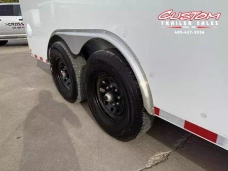 New #002609 2026 CELLTECH TA5 8.5 X 16 TANDEM AXLE ALL STEEL ENCLOSED 14K W/ REAR RAMP DOOR