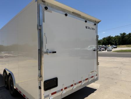 New #002610 2026 CELL TECH TA5 8.5 X 20 TANDEM AXLE ALL STEEL ENCLOSED 14K W/ REAR RAMP DOOR
