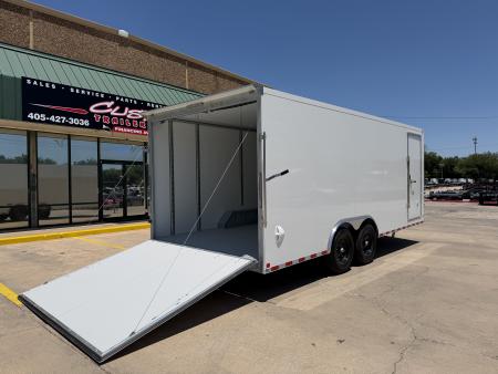 New #002610 2026 CELL TECH TA5 8.5 X 20 TANDEM AXLE ALL STEEL ENCLOSED 14K W/ REAR RAMP DOOR