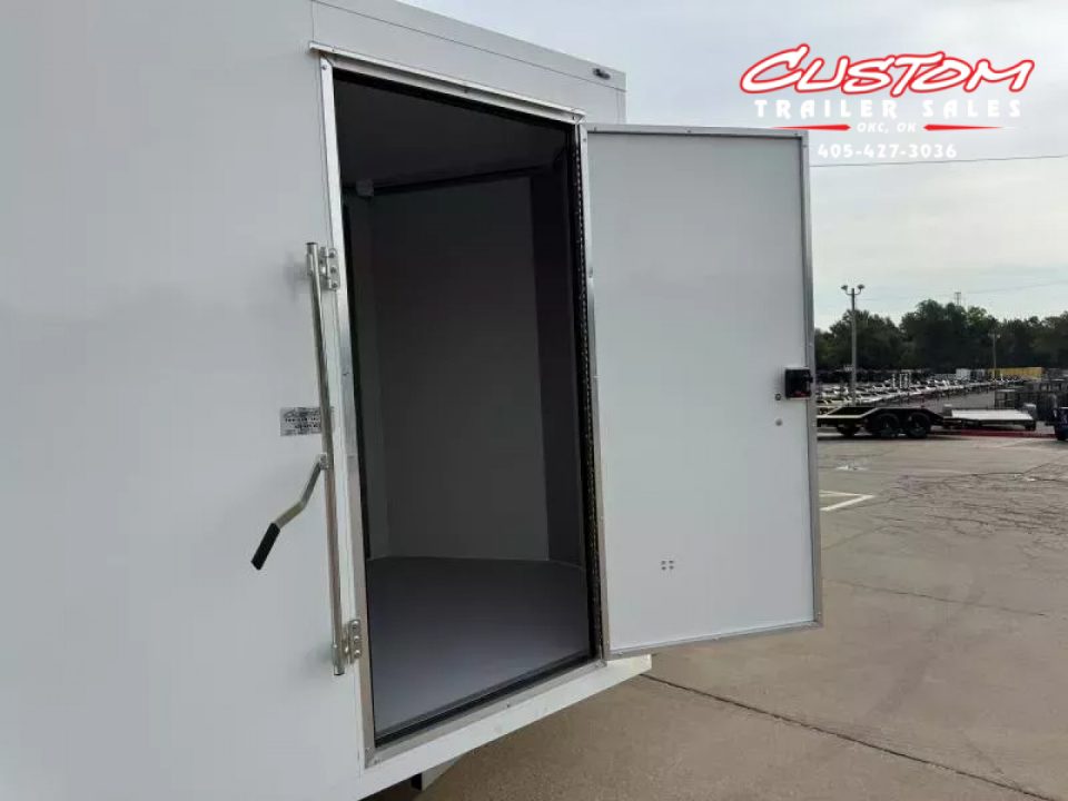 New #002608 2026 CELL TECH TA3 7 X 16 TANDEM AXLE ALL STEEL ENCLOSED W/ REAR RAMP DOOR