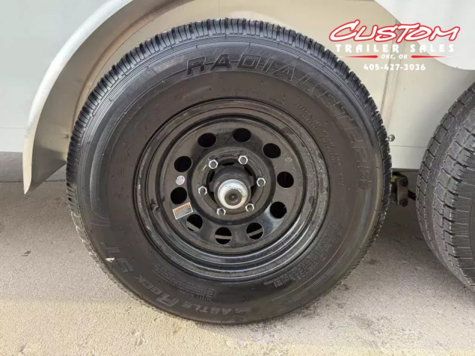 New #002608 2026 CELL TECH TA3 7 X 16 TANDEM AXLE ALL STEEL ENCLOSED W/ REAR RAMP DOOR