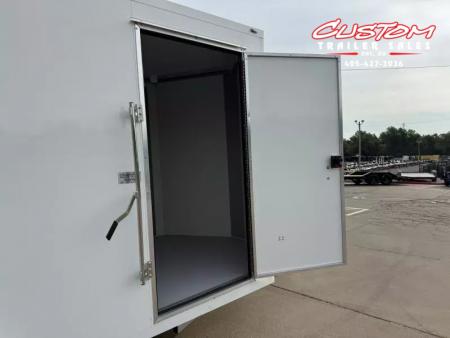 New #002608 2026 CELL TECH TA3 7 X 16 TANDEM AXLE ALL STEEL ENCLOSED W/ REAR RAMP DOOR