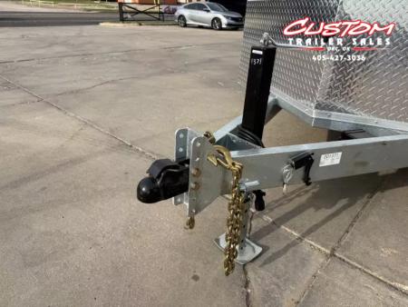New #002608 2026 CELL TECH TA3 7 X 16 TANDEM AXLE ALL STEEL ENCLOSED W/ REAR RAMP DOOR