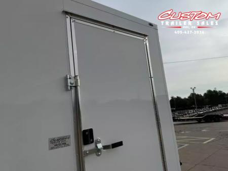 New #002608 2026 CELL TECH TA3 7 X 16 TANDEM AXLE ALL STEEL ENCLOSED W/ REAR RAMP DOOR