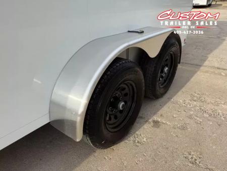 New #002608 2026 CELL TECH TA3 7 X 16 TANDEM AXLE ALL STEEL ENCLOSED W/ REAR RAMP DOOR
