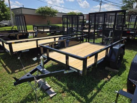 New 5 x 8 Sure-Trac Tube Top Utility, 3K GVWR ***Spring Assist Gate, Set-Back Jack, Spare Tire Mount, LED Lights