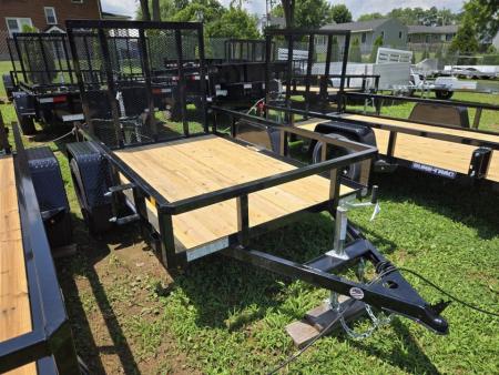 New 5 x 8 Sure-Trac Tube Top Utility, 3K GVWR ***Spring Assist Gate, Set-Back Jack, Spare Tire Mount, LED Lights