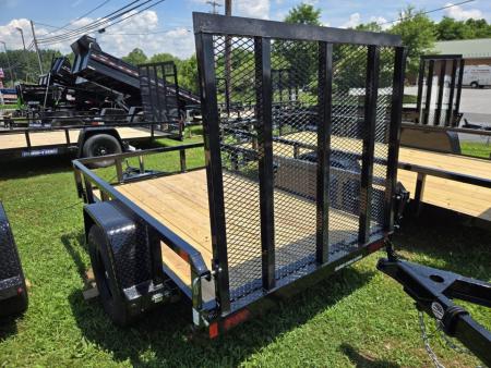 New 5 x 8 Sure-Trac Tube Top Utility, 3K GVWR ***Spring Assist Gate, Set-Back Jack, Spare Tire Mount, LED Lights
