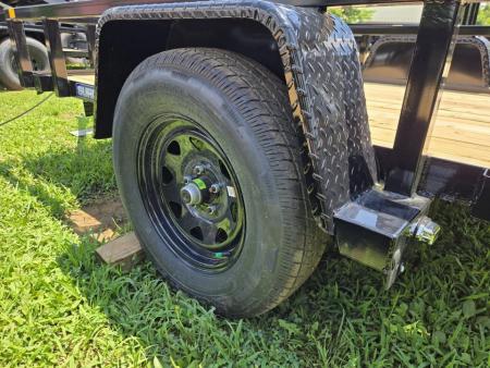 New 5 x 8 Sure-Trac Tube Top Utility, 3K GVWR ***Spring Assist Gate, Set-Back Jack, Spare Tire Mount, LED Lights
