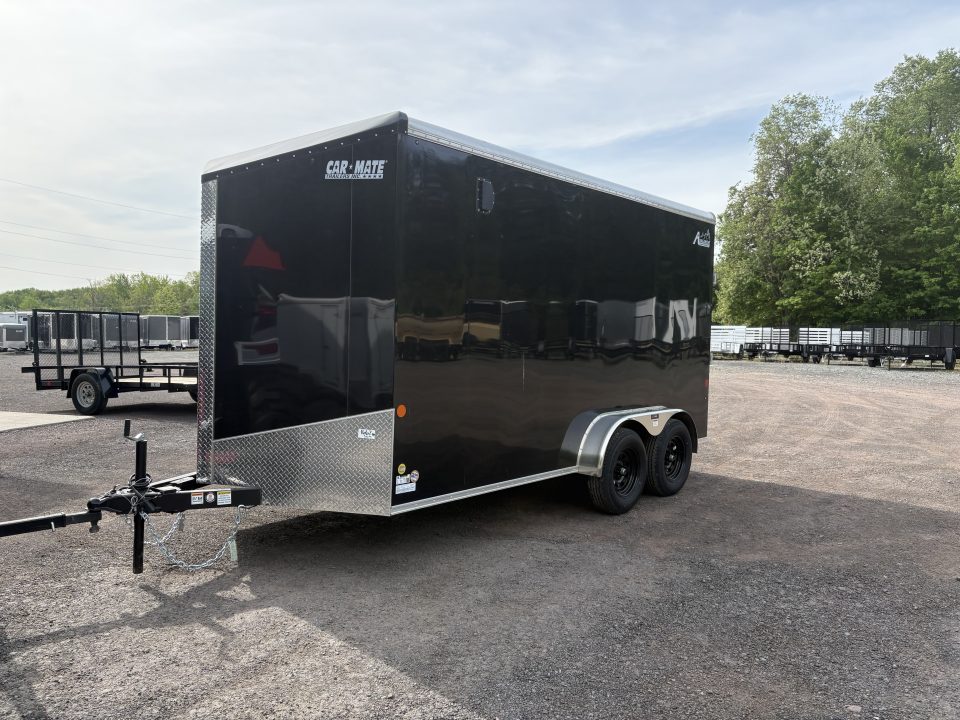 New 2026 Car Mate Trailers 7x14 7' Interior Avalanche Cargo / Enclosed Trailer with Rear Ramp Door