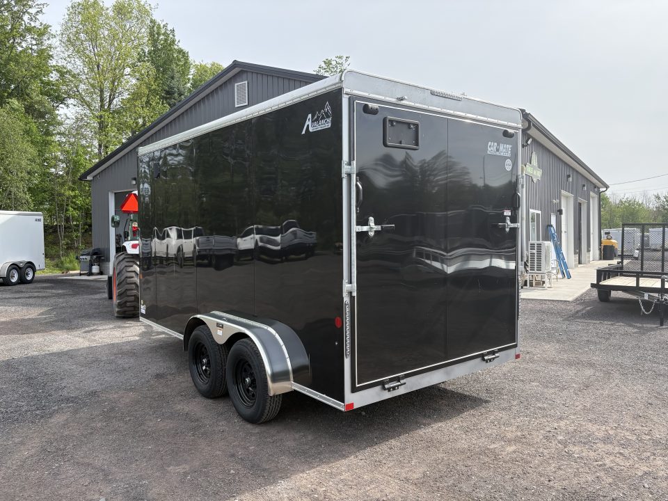 New 2026 Car Mate Trailers 7x14 7' Interior Avalanche Cargo / Enclosed Trailer with Rear Ramp Door