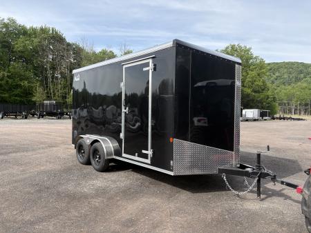 New 2026 Car Mate Trailers 7x14 7' Interior Avalanche Cargo / Enclosed Trailer with Rear Ramp Door