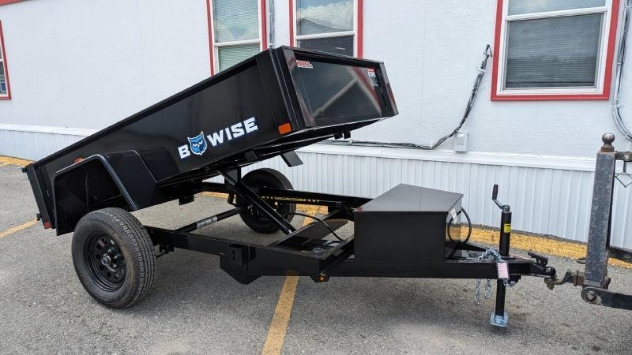 New 2027 BWise 5x8 Lo Pro Dump Trailer w/ No Brakes