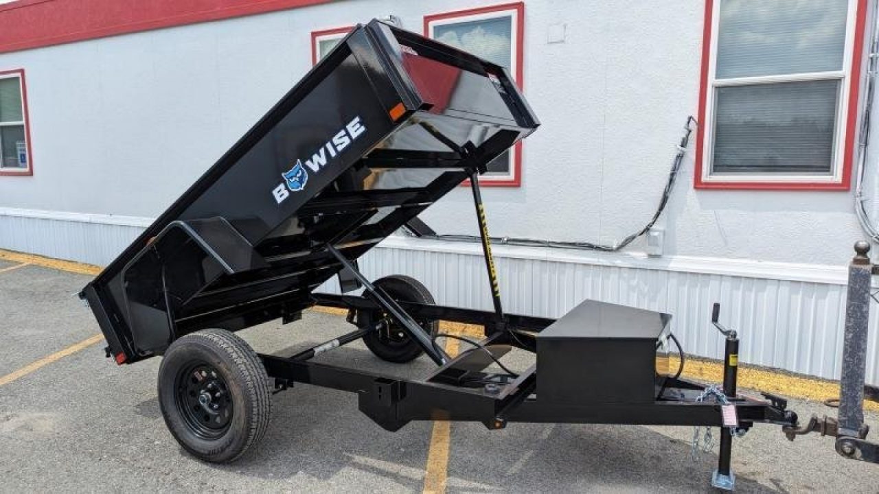 New 2027 BWise 5x8 Lo Pro Dump Trailer w/ No Brakes