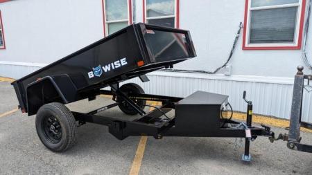 New 2027 BWise 5x8 Lo Pro Dump Trailer w/ No Brakes