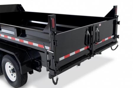 New 7 x 14 Sure-Trac HD Telescopic Dump Trailer, 14K GVWR ***w/Ramps, Combo Gate, Tarp Kit & Battery Charge