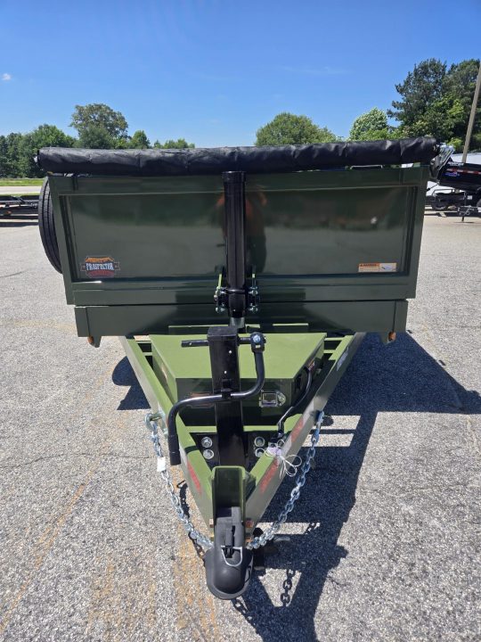 New 2026 PROSPECTOR 14K 7X16 TELESCOPING DUMP TRAILER 2' WALLS WITH SPREADER GATE