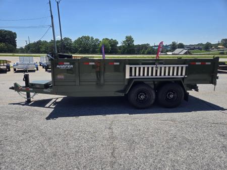 New 2026 PROSPECTOR 14K 7X16 TELESCOPING DUMP TRAILER 2' WALLS WITH SPREADER GATE