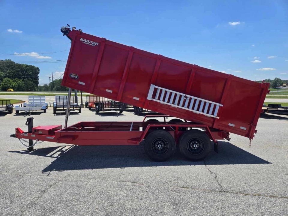 New 2026 PROSPECTOR 14K 7X16 TELESCOPING DUMP TRAILER 4' WALLS AND ALUMINIUM RAMPS