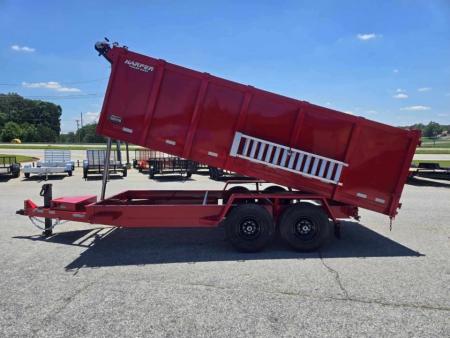 New 2026 PROSPECTOR 14K 7X16 TELESCOPING DUMP TRAILER 4' WALLS AND ALUMINIUM RAMPS