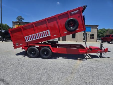 New 2026 PROSPECTOR 14K 7X16 TELESCOPING DUMP TRAILER 4' WALLS AND ALUMINIUM RAMPS