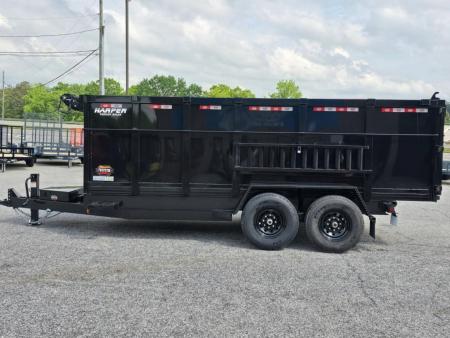 New 2026 PROSPECTOR 14K 7X16 TELESCOPING DUMP TRAILER 4' WALLS AND ALUMINIUM RAMPS