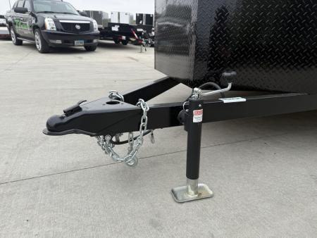 New NEW 2026 AERO 7x12 +2 V ALUMINUM Wheels, WHITE Interior, BLACKOUT Edition, QUALITY Enclosed Rear Ramp Cargo Trailer